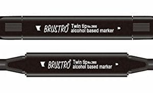 Brustro Twin Tip Alcohol Based Marker - Black