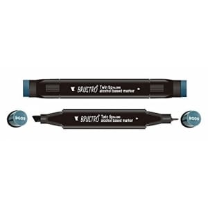 Brustro Twin Tip Alcohol Based Marker - Blue Grey 9