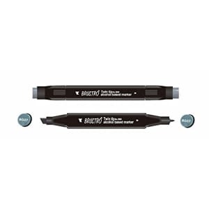 Brustro Twin Tip Alcohol Based Marker - Blue Grey 7