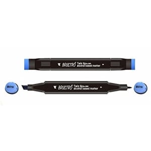 Brustro Twin Tip Alcohol Based Marker - Brilliant Blue