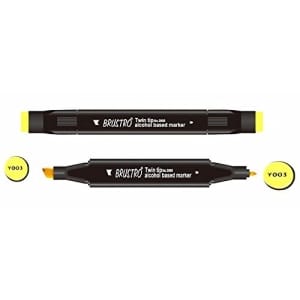 Brustro Twin Tip Alcohol Based Marker - Canaria Yellow