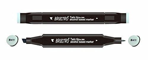 Brustro Twin Tip Alcohol Based Marker - Celestial Blue brustro celestial blue Brustro Twin Tip Alcohol Based Marker - Celestial Blue