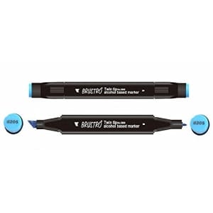 Brustro Twin Tip Alcohol Based Marker - Cerulean Blue