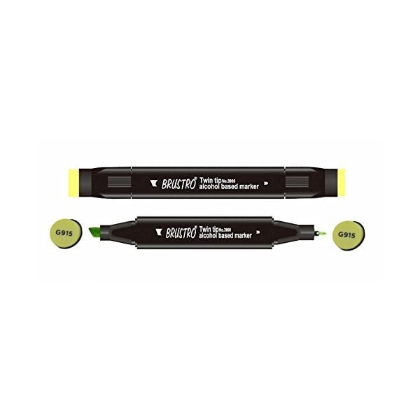 Brustro Twin Tip Alcohol Based Marker - Chartreuse Green