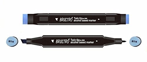 Brustro Twin Tip Alcohol Based Marker - Cornflower brustro cornflower Brustro Twin Tip Alcohol Based Marker - Cornflower