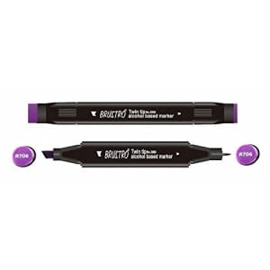 Brustro Twin Tip Alcohol Based Marker - Deep Violet