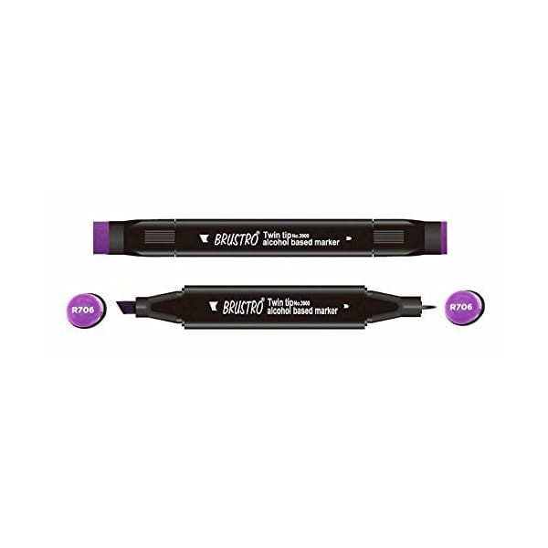Brustro Twin Tip Alcohol Based Marker - Deep Violet
