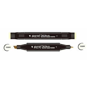 Brustro Twin Tip Alcohol Based Marker - Dim Green