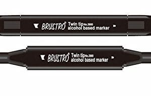 Brustro Twin Tip Alcohol Based Marker - Dim Green