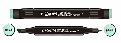 Brustro Twin Tip Alcohol Based Marker - Dusty Jade Green brustro dusty jade green Brustro Twin Tip Alcohol Based Marker - Dusty Jade Green