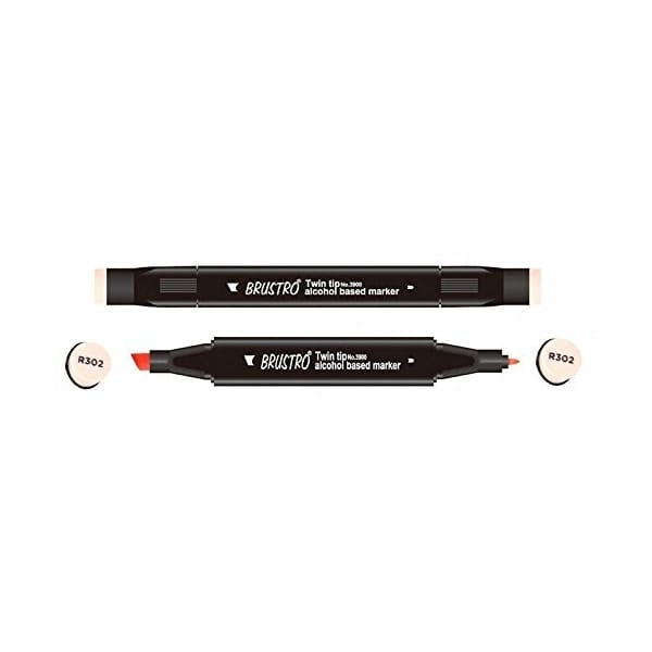 Brustro Twin Tip Alcohol Based Marker - Fruit Pink