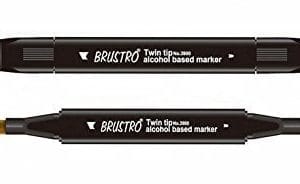 Brustro Twin Tip Alcohol Based Marker - Grayish Yellow