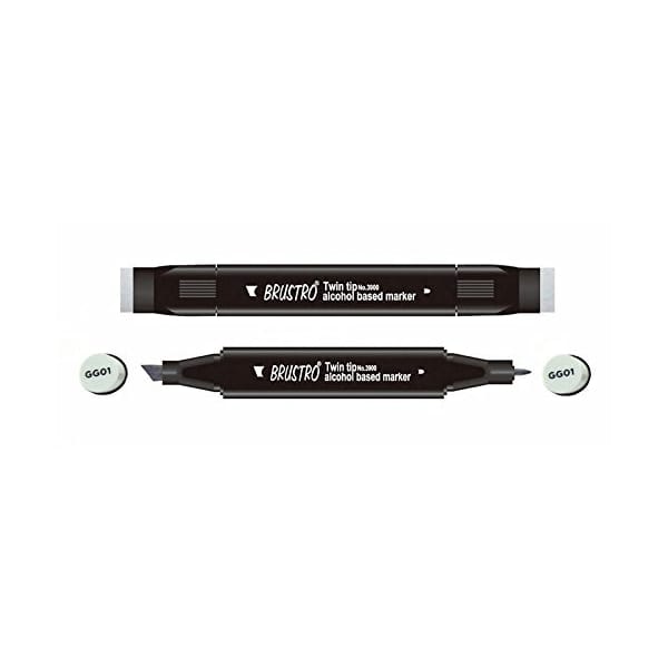 Brustro Twin Tip Alcohol Based Marker - Green Grey 1