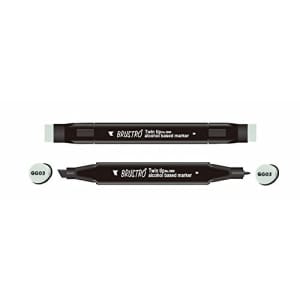 Brustro Twin Tip Alcohol Based Marker - Green Grey 3