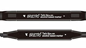 Brustro Twin Tip Alcohol Based Marker - Green Grey 3