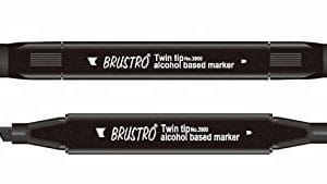 Brustro Twin Tip Alcohol Based Marker - Green Grey 3