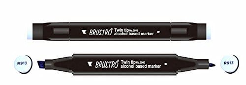 Brustro Twin Tip Alcohol Based Marker - Lavender Blue brustro lavander blue Brustro Twin Tip Alcohol Based Marker - Lavender Blue