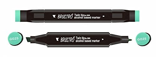 Brustro Twin Tip Alcohol Based Marker - Light Clear Blue brustro light clear blue Brustro Twin Tip Alcohol Based Marker - Light Clear Blue