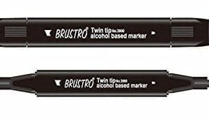 Brustro Twin Tip Alcohol Based Marker - Lightning Yellow