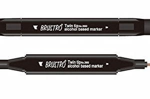 Brustro Twin Tip Alcohol Based Marker - Marigold