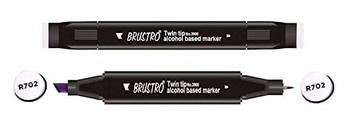 Brustro Twin Tip Alcohol Based Marker - Mauve Shadow brustro mauve shadow Brustro Twin Tip Alcohol Based Marker - Mauve Shadow
