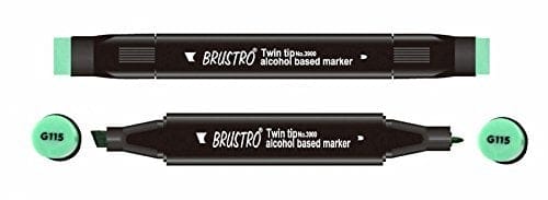 Brustro Twin Tip Alcohol Based Marker - Mint Green