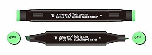 Brustro Twin Tip Alcohol Based Marker - Ocean Green brustro ocean green Brustro Twin Tip Alcohol Based Marker - Ocean Green