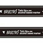 Brustro Twin Tip Alcohol Based Marker - Olive Yellow