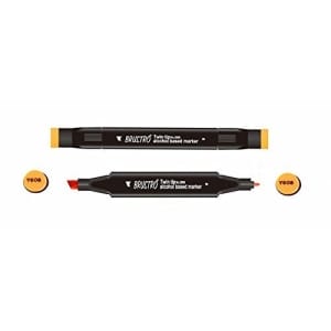 Brustro Twin Tip Alcohol Based Marker - Orange