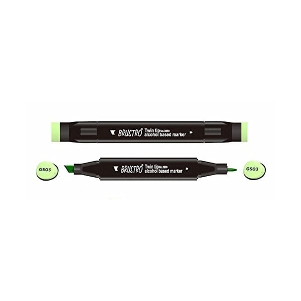 Brustro Twin Tip Alcohol Based Marker - Pale Green