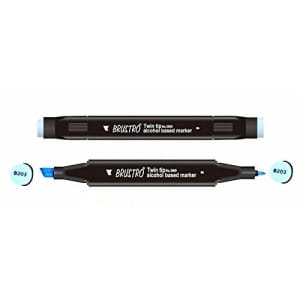 Brustro Twin Tip Alcohol Based Marker - Pastel Blue