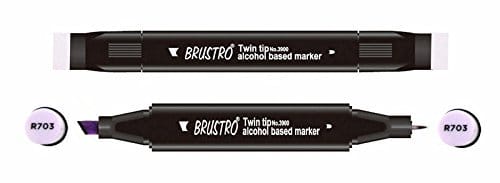 Brustro Twin Tip Alcohol Based Marker - Pastel Violet brustro pastel violet Brustro Twin Tip Alcohol Based Marker - Pastel Violet