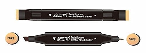 Brustro Twin Tip Alcohol Based Marker - Potato Brown brustro potato brown Brustro Twin Tip Alcohol Based Marker - Potato Brown