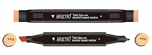 Brustro Twin Tip Alcohol Based Marker - Salmon brustro salmon Brustro Twin Tip Alcohol Based Marker - Salmon