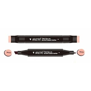 Brustro Twin Tip Alcohol Based Marker - Shrimp