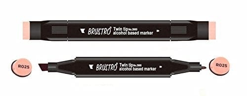 Brustro Twin Tip Alcohol Based Marker - Shrimp brustro shrimp Brustro Twin Tip Alcohol Based Marker - Shrimp