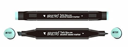 Brustro Twin Tip Alcohol Based Marker - Teal brustro teal Brustro Twin Tip Alcohol Based Marker - Teal