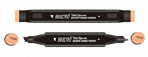Brustro Twin Tip Alcohol Based Marker - Terra Cotta brustro terra cotta Brustro Twin Tip Alcohol Based Marker - Terra Cotta