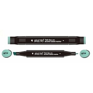 Brustro Twin Tip Alcohol Based Marker - Turquoise Green Light