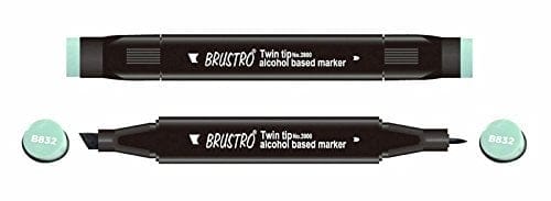 Brustro Twin Tip Alcohol Based Marker - Turquoise Ink Blue brustro turquoise ink blue Brustro Twin Tip Alcohol Based Marker - Turquoise Ink Blue
