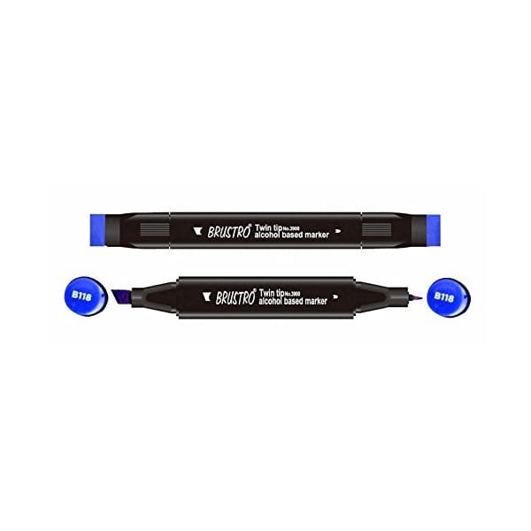 Brustro Twin Tip Alcohol Based Marker - Ultramarine