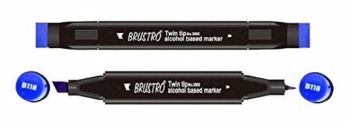 Brustro Twin Tip Alcohol Based Marker - Ultramarine brustro ultramarine Brustro Twin Tip Alcohol Based Marker - Ultramarine