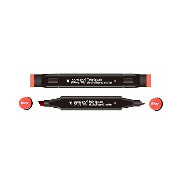 Brustro Twin Tip Alcohol Based Marker - Vermillion
