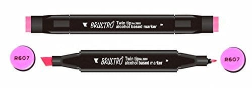 Brustro Twin Tip Alcohol Based Marker - Vivid Pink brustro vivid pink Brustro Twin Tip Alcohol Based Marker - Vivid Pink