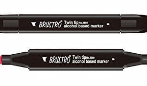Brustro Twin Tip Alcohol Based Marker - Vivid Pink