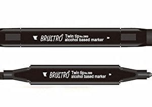 Brustro Twin Tip Alcohol Based Marker - Walnut