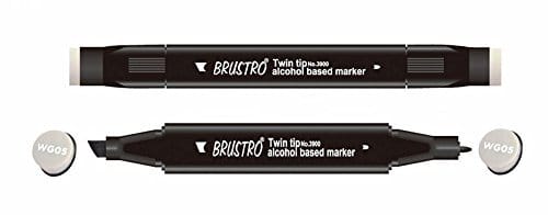 Brustro Twin Tip Alcohol Based Marker - Warm Grey 05 brustro warm grey 05 Brustro Twin Tip Alcohol Based Marker - Warm Grey 05