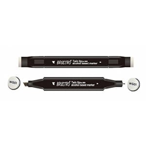Brustro Twin Tip Alcohol Based Marker - Warm Grey 1