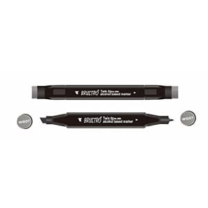 Brustro Twin Tip Alcohol Based Marker - Warm Grey 7