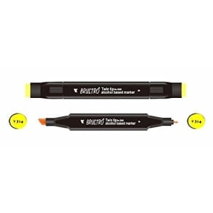 Brustro Twin Tip Alcohol Based Marker - Yellow